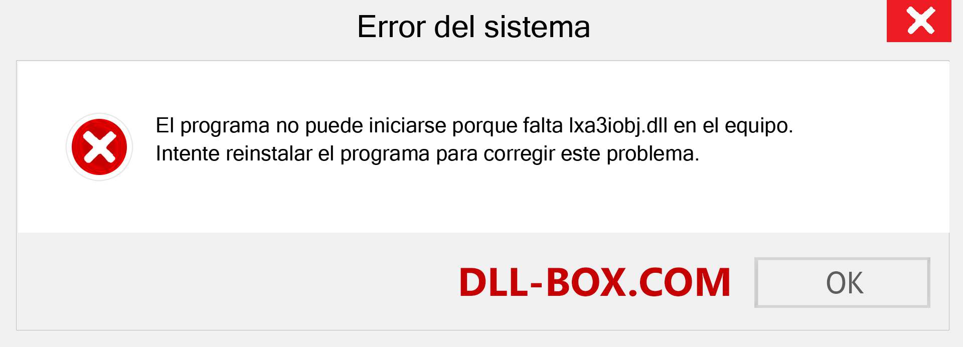¿Falta el archivo lxa3iobj.dll ?. Descargar para Windows 7, 8, 10 - Corregir lxa3iobj dll Missing Error en Windows, fotos, imágenes